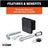 CURT | Towing Starter Kit with 2" Ball (2" Shank, 7,500 lbs, 4" Drop)