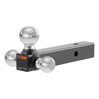 CURT | Multi-Ball Mount (2" Solid Shank, 1-7/8", 2" & 2-5/16" Chrome Balls)