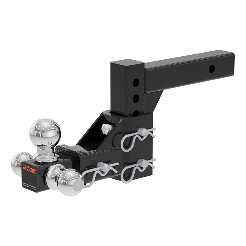 CURT | Adjustable Tri-Ball Mount (2" Shank, 1-7/8", 2" & 2-5/16" Balls)