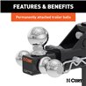 CURT | Adjustable Tri-Ball Mount (2" Shank, 1-7/8", 2" & 2-5/16" Balls)