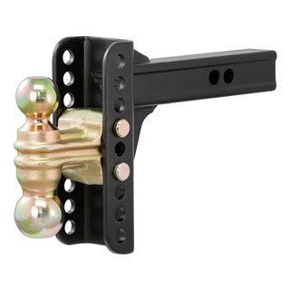 CURT | Adjustable Channel Mount with Dual Ball (2" Shank, 14,000 lbs., 6" Drop)