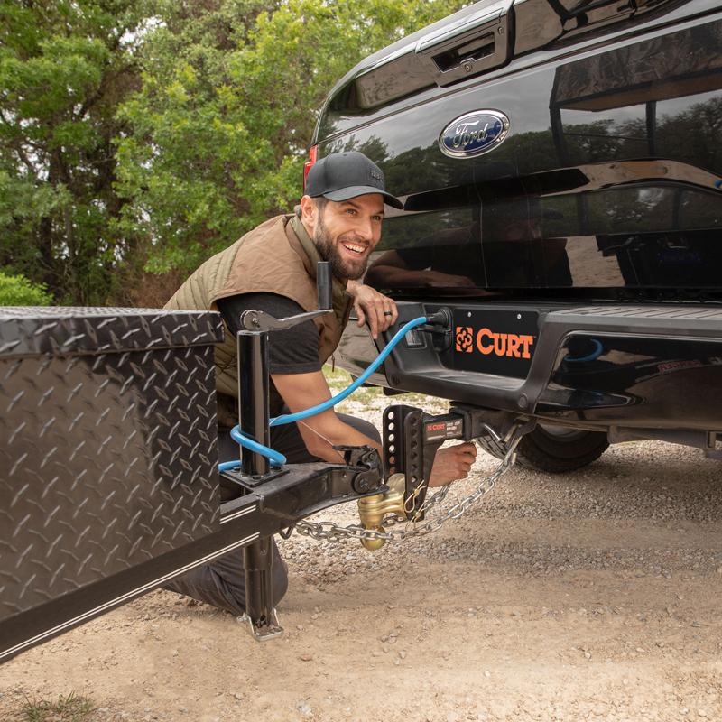 CURT | Adjustable Channel Mount with Dual Ball (2" Shank, 14,000 lbs., 6" Drop)