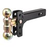 CURT | Slim Adjustable Channel Mount with Dual Ball (2" Shank, 10K, 3-3/4" Drop)