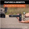 CURT | Slim Adjustable Channel Mount with Dual Ball (2" Shank, 10K, 3-3/4" Drop)