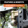 CURT | Slim Adjustable Channel Mount with Dual Ball (2" Shank, 10K, 3-3/4" Drop)