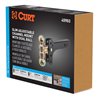 CURT | Slim Adjustable Channel Mount with Dual Ball (2" Shank, 10K, 3-3/4" Drop)