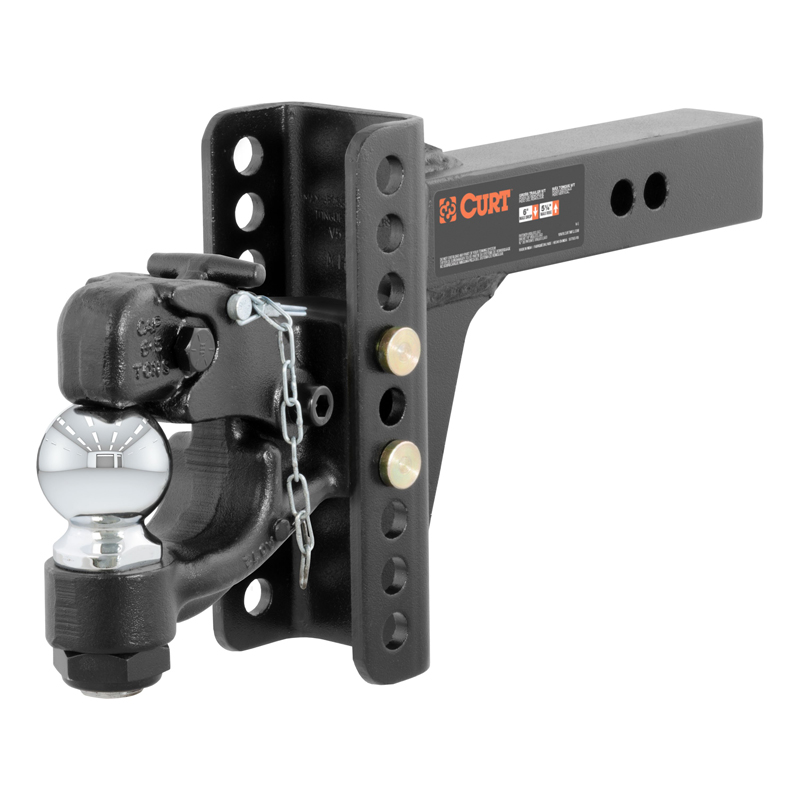 CURT | Adjustable Channel Mount with 2-5/16" Ball & Pintle (2" Shank, 13,000 lbs.)