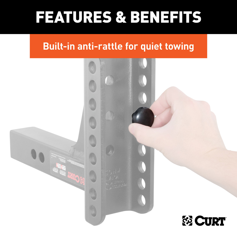 CURT | Adjustable Channel Mount with 2-5/16" Ball & Pintle (2" Shank, 13,000 lbs.)