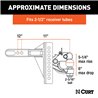 CURT | Adjustable Channel Mount with 2-5/16" Ball & Pintle (2-1/2" Shank, 20,000 lbs.)