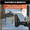 CURT | Adjustable Channel Mount with 2-5/16" Ball & Pintle (2-1/2" Shank, 20,000 lbs.)