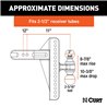CURT | Adjustable Channel Mount, Dual Ball (2-1/2" Shank, 20,000 lbs., 10-3/8" Drop)