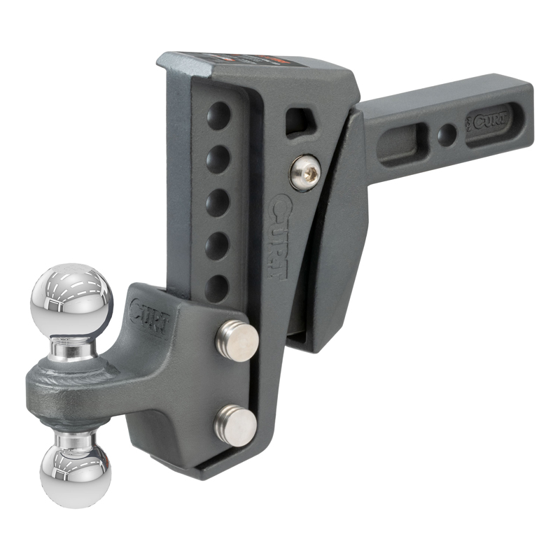 CURT | Rebellion XD Adjustable Cushion Hitch (2" Shank, 2", 2-5/16" Balls, 15K)