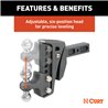 CURT | Rebellion XD Adjustable Cushion Hitch (2" Shank, 2", 2-5/16" Balls, 15K)