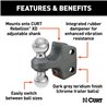 CURT | Replacement Rebellion XD Dual Ball, 2" & 2-5/16", Up to 15K