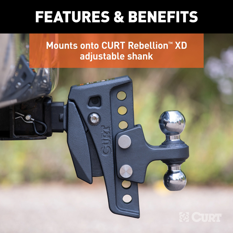 CURT | Replacement Rebellion XD Dual Ball, 2" & 2-5/16", Up to 15K