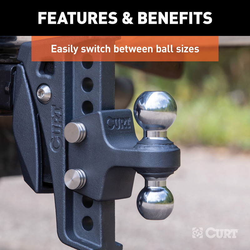 CURT | Replacement Rebellion XD Dual Ball, 2" & 2-5/16", Up to 15K