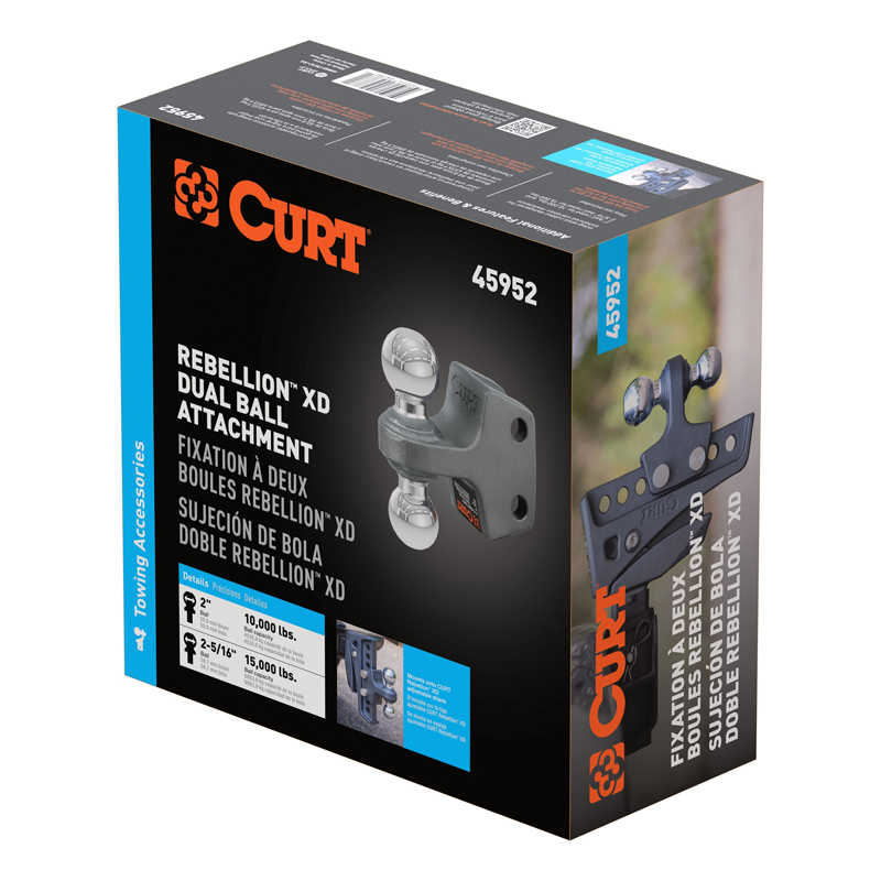 CURT | Replacement Rebellion XD Dual Ball, 2" & 2-5/16", Up to 15K