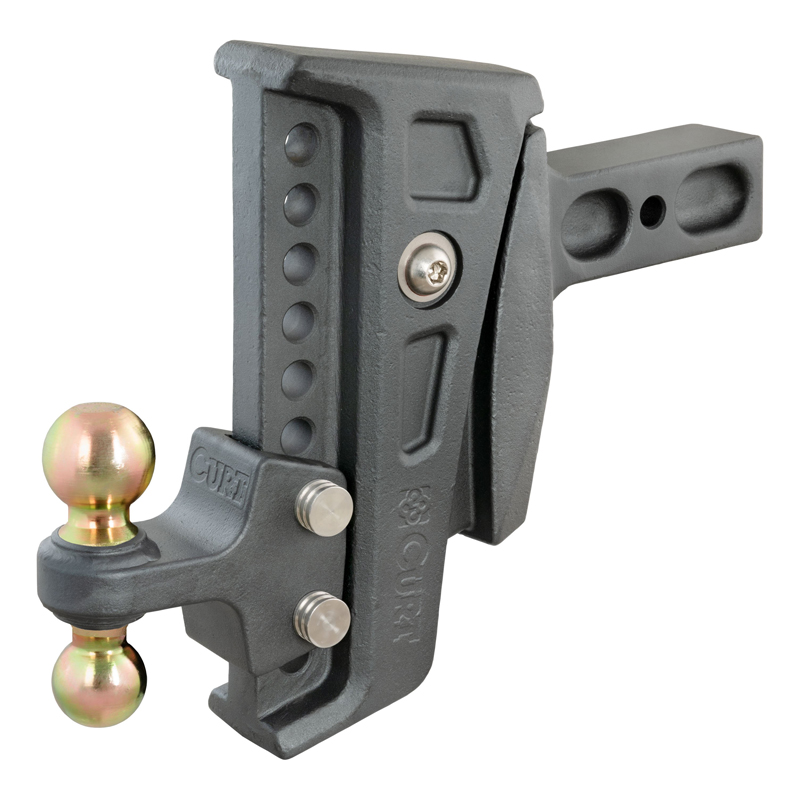CURT | Rebellion XD Adjustable Cushion Hitch (2-1/2" Shank, 2", 2-5/16" Balls, 20K)