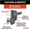 CURT | Rebellion XD Adjustable Cushion Hitch (2-1/2" Shank, 2", 2-5/16" Balls, 20K)