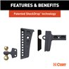 CURT | Rebellion XD Adjustable Cushion Hitch (2-1/2" Shank, 2", 2-5/16" Balls, 20K)
