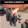 CURT | Rebellion XD Adjustable Cushion Hitch (2-1/2" Shank, 2", 2-5/16" Balls, 20K)
