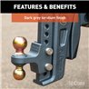 CURT | Rebellion XD Adjustable Cushion Hitch (2-1/2" Shank, 2", 2-5/16" Balls, 20K)