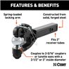 CURT | Receiver-Mount Ball & Pintle Hitch (2" Shank, 2-5/16" Ball, 12,000 lbs.)
