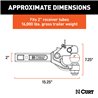 CURT | Receiver-Mount Ball & Pintle Hitch (2" Shank, 2" Ball, 10,000 lbs.)