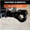 CURT | Receiver-Mount Pintle Hook (2-1/2" Shank, 20,000 lbs., 2-1/2" Lunette Rings)