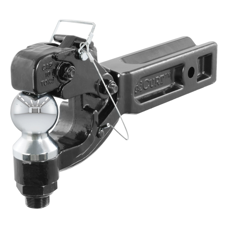 CURT | Receiver-Mount Ball & Pintle Hitch (2-1/2" Shank, 2-5/16" Ball, 20,000 lbs.)
