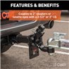 CURT | Ball & Pintle Hitch (2" Ball, 10,000 lbs. Ball Capacity)