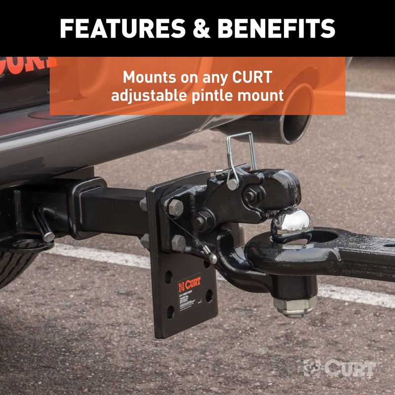 CURT | Ball & Pintle Hitch (2-5/16" Ball, 16,000 lbs. Ball Capacity)