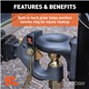 CURT | SecureLatch Receiver-Mount Ball & Pintle Hitch (2" Shank, 2-5/16" Ball, 14K)