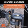 CURT | SecureLatch Receiver-Mount Ball & Pintle Hitch (2" Shank, 2-5/16" Ball, 14K)