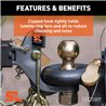 CURT | SecureLatch Receiver-Mount Ball & Pintle Hitch (2" Shank, 2-5/16" Ball, 14K)