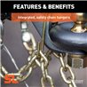 CURT | SecureLatch Receiver-Mount Ball & Pintle Hitch (2" Shank, 2-5/16" Ball, 14K)