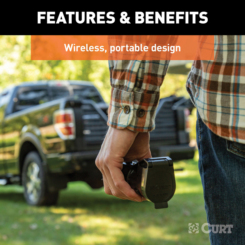 CURT | Echo Mobile Trailer Brake Controller, 7-Way, Bluetooth Smartphone Connection
