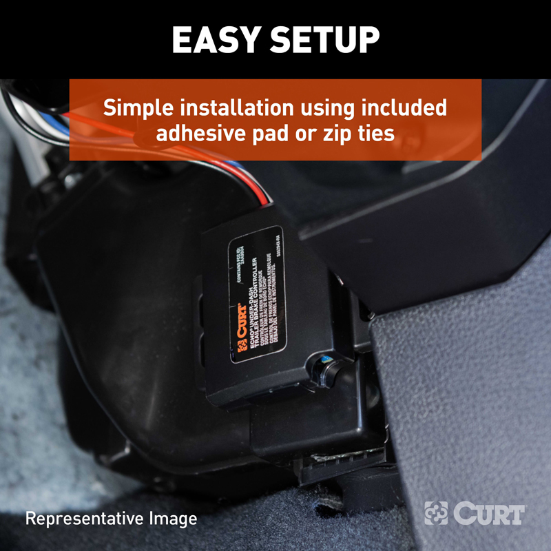 CURT | Echo Under-Dash Trailer Brake Controller, Bluetooth Smartphone Connection