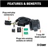 CURT | Custom Wiring Harness, 7-Way RV Blade Output - F-150 / Heritage 2000-2004