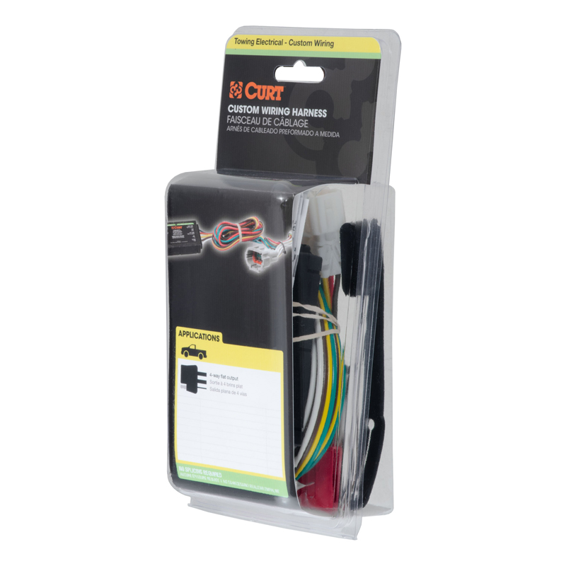 CURT | Custom Wiring Harness, 4-Way Flat Output - Liberty 2.4L / 2.8L / 3.7L 2002-2007