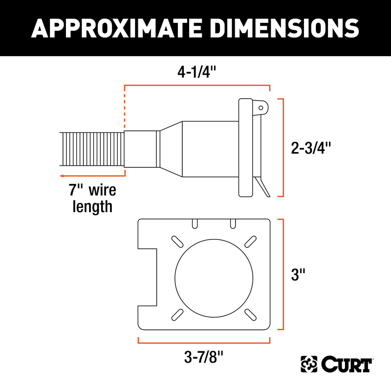 CURT | Dual-Output 6 & 4-Way Connector (Plugs into USCAR) - Audi / Buick / Cadillac / Chevrolet 2000-2023