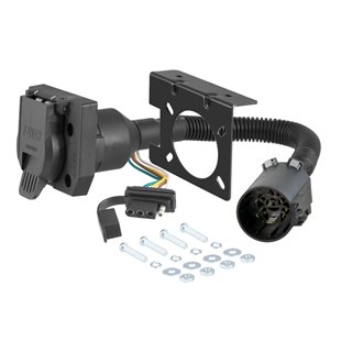 CURT | Dual-Output 7 & 4-Way Connector (Plugs into USCAR) - Audi / Buick / Cadillac / Chevrolet 2000-2023