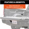 CURT | 10' Custom Wiring Extension Harness (Adds 7-Way RV Blade to Truck Bed) - Chevrolet / Dodge / Ford / GMC 2000-2023