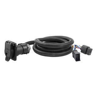 CURT | 7' Custom Wiring Extension Harness (Adds 7-Way RV Blade to Truck Bed) - Dakota / 1500 / 2500 / 3500 2000-2010