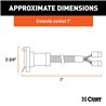 CURT | 7' Custom Wiring Extension Harness (Adds 7-Way RV Blade to Truck Bed) - Dakota / 1500 / 2500 / 3500 2000-2010