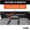 CURT | 7' Custom Wiring Extension Harness (Adds 7-Way RV Blade to Truck Bed) - Dakota / 1500 / 2500 / 3500 2000-2010