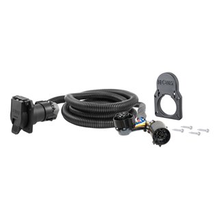 CURT | 7' Wiring Extension Harness & Cover (Adds 7-Way RV Blade to Truck Bed) - Chevrolet / GMC 2019-2023