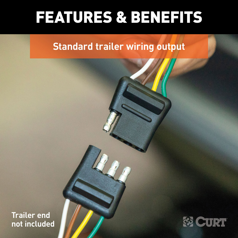 CURT | Custom Wiring, 4-Way Flat Output - Avalon / Camry / Venza 2007-2016