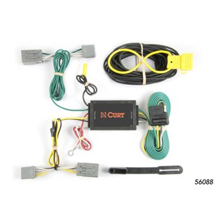 CURT | Custom Wiring Harness, 4-Way Flat Output - Mustang 2010-2021