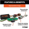 CURT | Custom Wiring Harness, 4-Way Flat Output - RAV4 2.4L / 2.5L / 3.5L 2006-2012